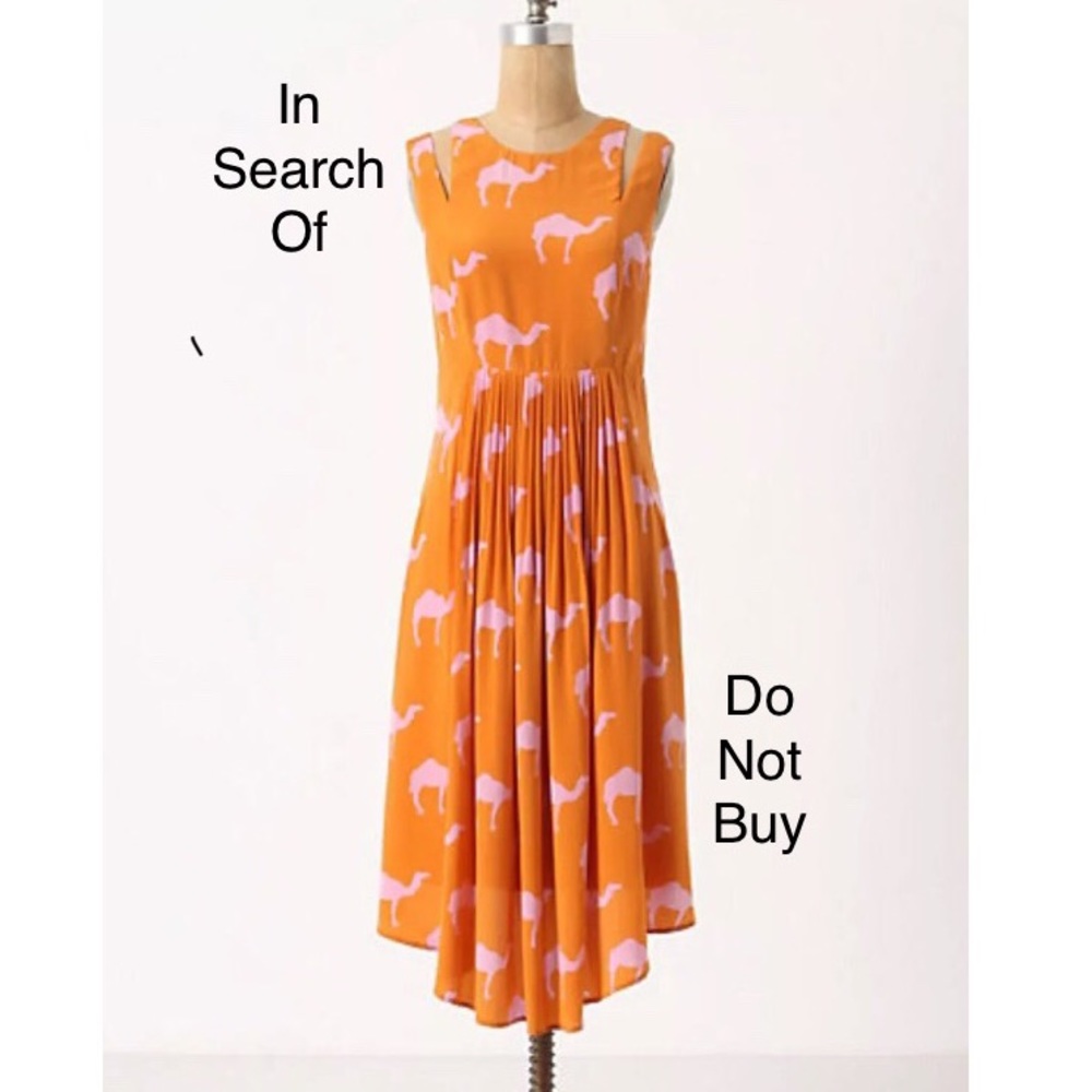 ISO 🧡 Anthropologie Charlotte Taylor Camel Dress
